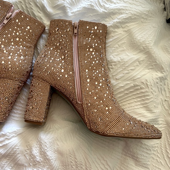 NEW Betsy Johnson Rhinestone Cady Boots - Picture 5 of 9